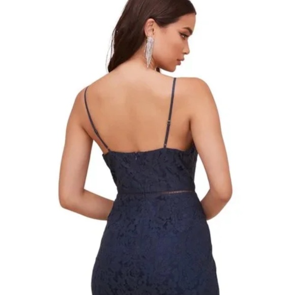 ASTR The Label Lattice Inset Lace Spaghetti Strap Party Event Dress Size M - Picture 8 of 10